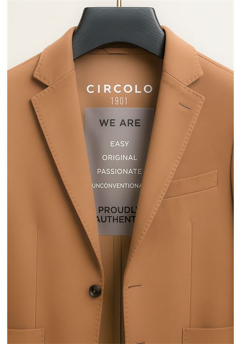 Blazer Uomo CIRCOLO 1901 in Jersey Stretch Beige  Modello Easy Jacket CIRCOLO 1901 | Giacche | CN4660766
